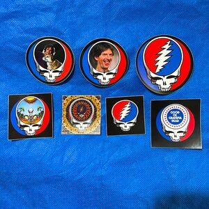 💀⚡️🎶 GRATEFUL DEAD Band vinyl Sticker Lot of 7 various Steal Your Face